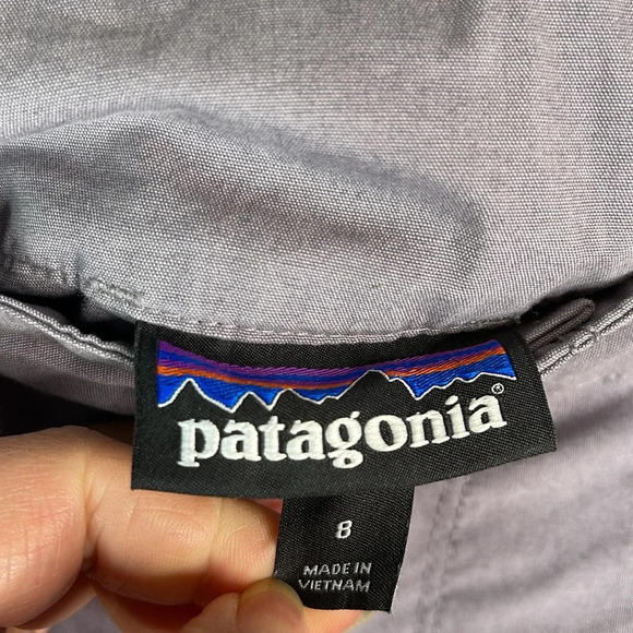 PATAGONIA Venga Worn Wear Rock Pants Smokey Violet Mid-Rise Side Pocket Size 8 - Picture 8 of 12